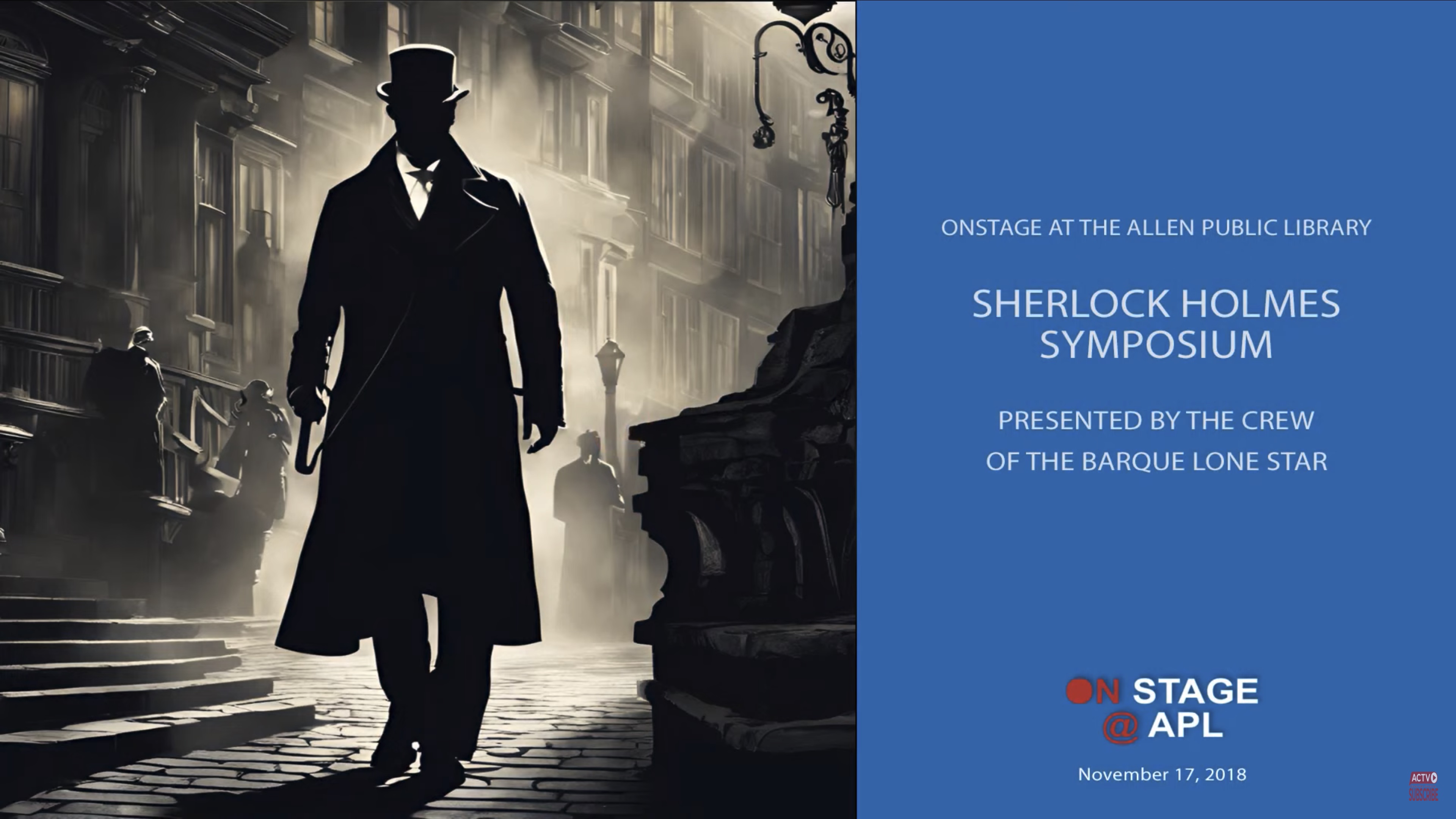 On Stage @ APL: Sherlock Holmes Symposium
